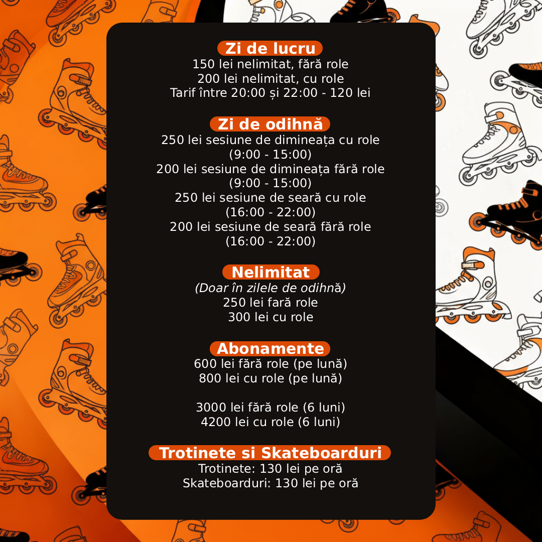 mergi pe role acum, în Moldova și Chișinău, află tarifele, lecții de role cu instructor, antrenamente